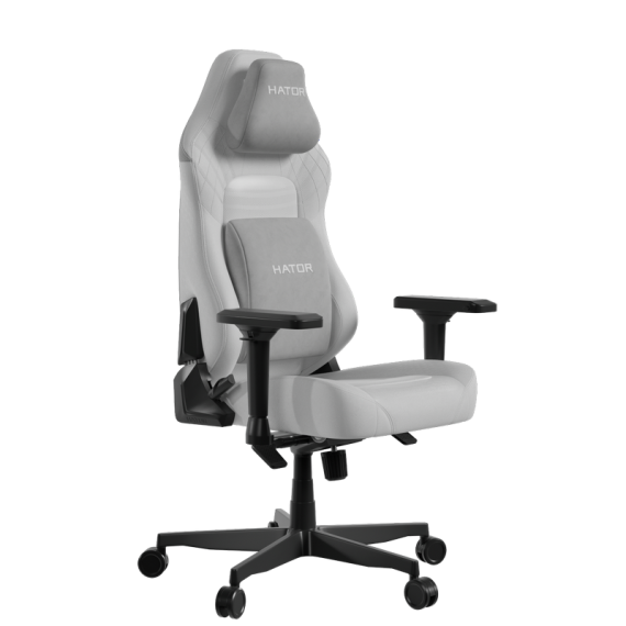 SCAUN GAMING HATOR DARKSIDE 3L PRO PU PIELE ALB