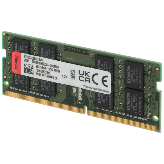 ОПЕРАТИВНАЯ ПАМЯТЬ KINGSTON KVR32S22D8/16WP VALUERAM 16 ГБ ЗЕЛЕНЫЙ