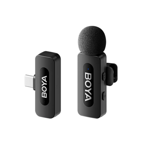 ПОРТАТИВНЫЙ ЗАПИСЫВАЮЩИЙ МИКРОФОН BOYA BY-V10 V2.0 БЕСПРОВОДНОЙ ЧЕРНЫЙ