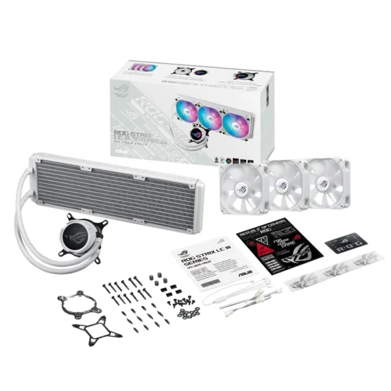 КУЛЕР ДЛЯ ПРОЦЕССОРА ASUS ROG STRIX LC III 360 ARGB LCD WHT 120 ММ