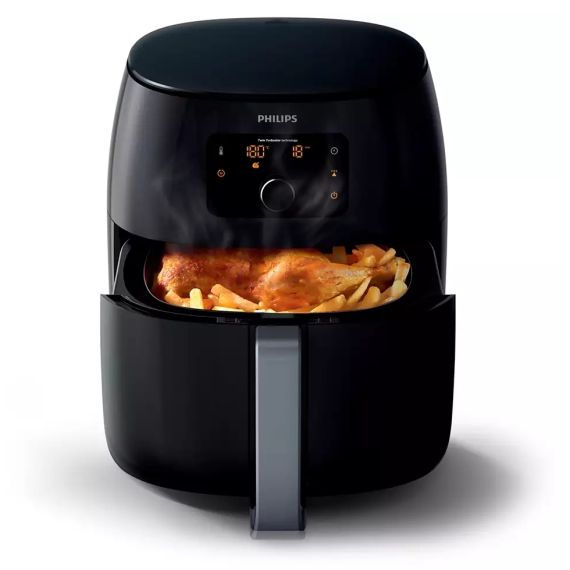 FRITEUZĂ CU AER CALD PHILIPS HD9650/90 NEGRU
