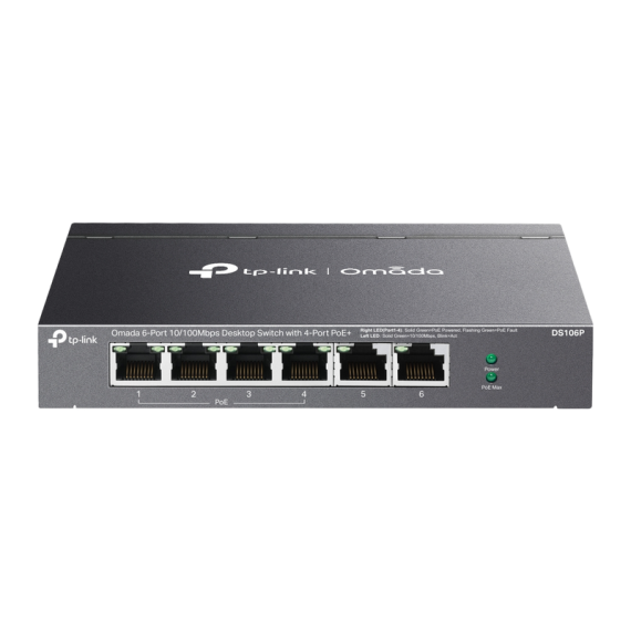 СЕТЕВОЙ КОММУТАТОР TP-LINK DS106P ЧЕРНЫЙ