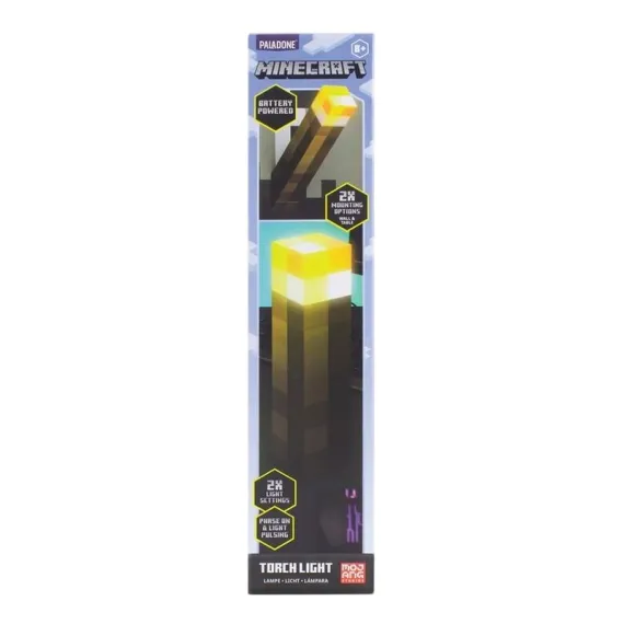 LAMPĂ DE NOAPTE PALADONE MINECRAFT TORCH LIGHT ALB CALD