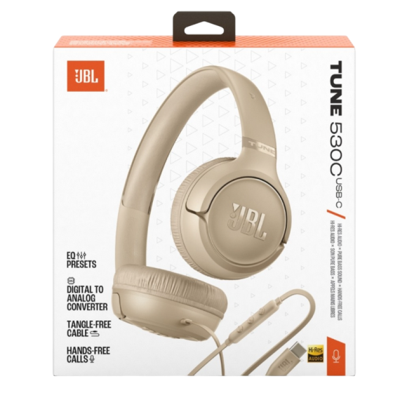 НАУШНИКИ JBL T530C БЕЖЕВЫЙ