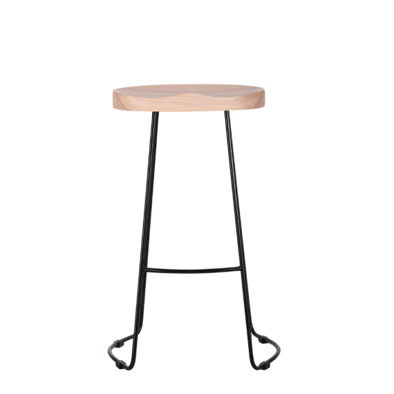 SCAUN JAM NEGRU, LEMN CENUSA