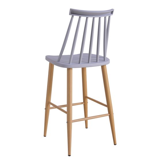 SCAUN BAR JACK DARK GREY+TRANSPRINT LEGS
