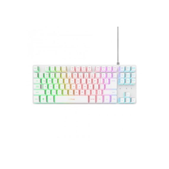 ИГРОВАЯ КЛАВИАТУРА TRUST GXT 833W THADO TKL, USB, WHITE