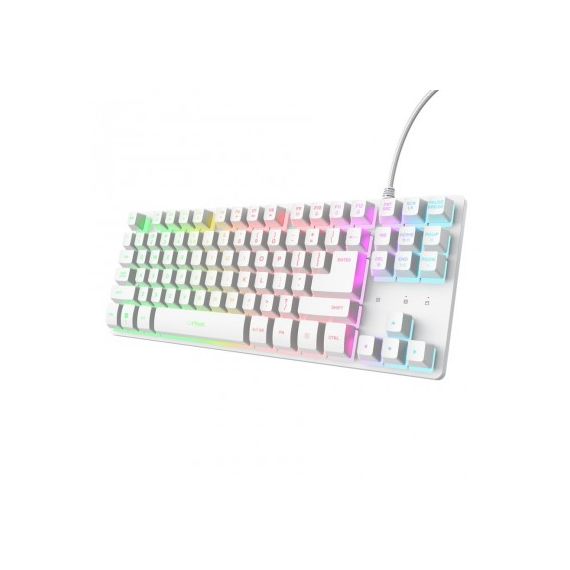 ИГРОВАЯ КЛАВИАТУРА TRUST GXT 833W THADO TKL, USB, WHITE