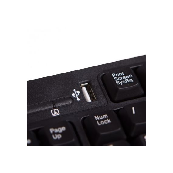 SVEN STANDARD 304 USB+HUB, KEYBOARD, USB 2.0 HUB 1-PORT, BLACK