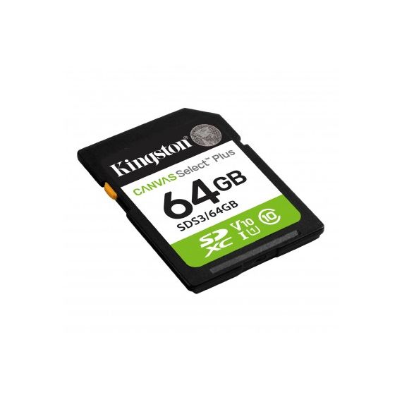 КАРТА ПАМЯТИ SD  64GB KINGSTON CANVAS SELECT PLUS, 150MB/S