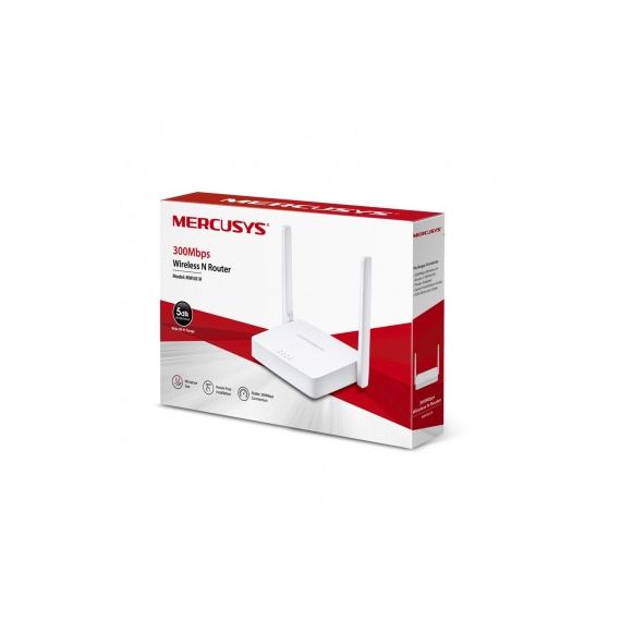 WI-FI РОУТЕР MERCUSYS MW301R / N300 / WI-FI4 / 1WAN+4LAN / 2 EXTERNAL ANTENNAS