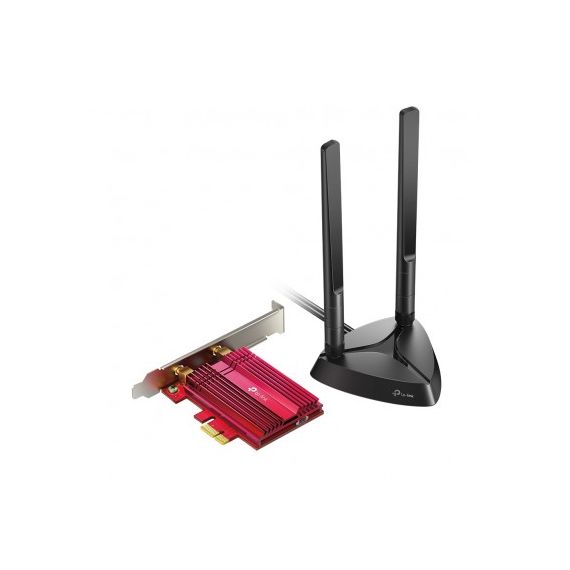 TP-LINK ARCHER TX3000E  AX3000 WI-FI 6 + BLUETOOTH PCI EXPRESS ADAPTER, 2402MBPS ON 5GHZ + 574MPBS ON 2.4GHZ, 802.11AX/AC/N/G/B/A, 2 DUAL BAND DETACHABLE АNTENNAS, BLUETOOTH 5.0