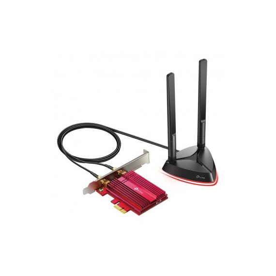 TP-LINK ARCHER TX3000E  AX3000 WI-FI 6 + BLUETOOTH PCI EXPRESS ADAPTER, 2402MBPS ON 5GHZ + 574MPBS ON 2.4GHZ, 802.11AX/AC/N/G/B/A, 2 DUAL BAND DETACHABLE АNTENNAS, BLUETOOTH 5.0