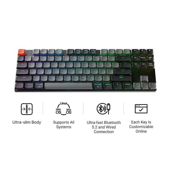 TASTATURA MECANICA KEYCHRON K1 VERSION6 QMK WIRELESS CUSTOM MECHANICAL