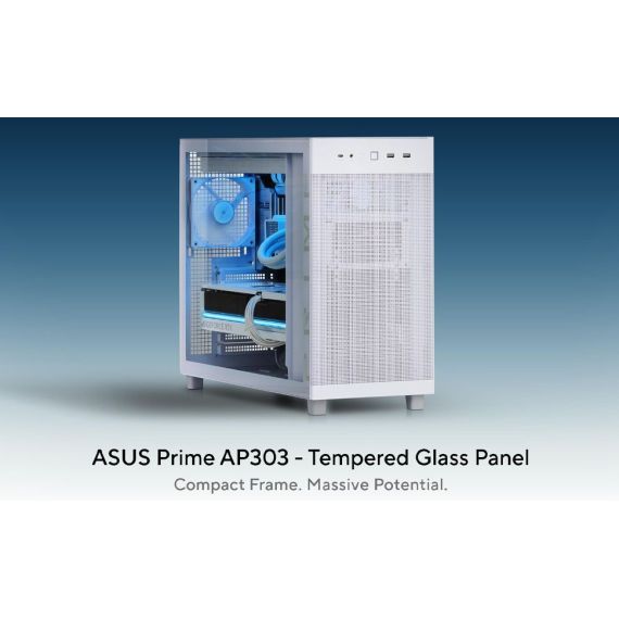 CARCASA CASE ATX ASUS PRIME AP303 TG WHITE