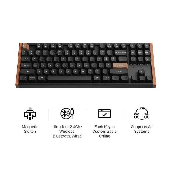 КЛАВИАТУРА МЕХАНИЧЕСКАЯ KEYCHRON K8 HE QMK WIRELESS MAGNETIC SWITCH CUSTOM