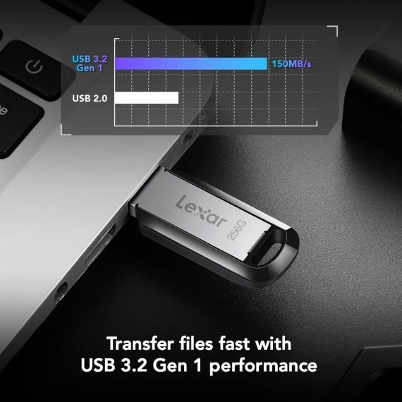 256GB USB FLASH DRIVE LEXAR JUMPDRIVE M400 METAL CASING (LJDM400256G-BNBNG)