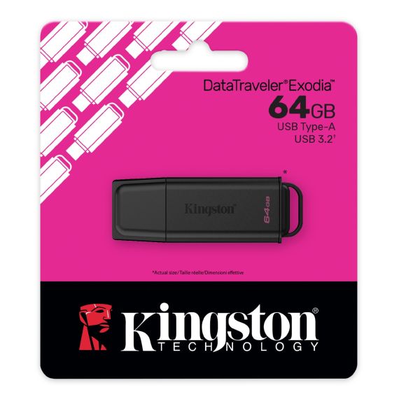 64GB USB3.2  KINGSTON DATATRAVELER EXODIA G2 BLACK