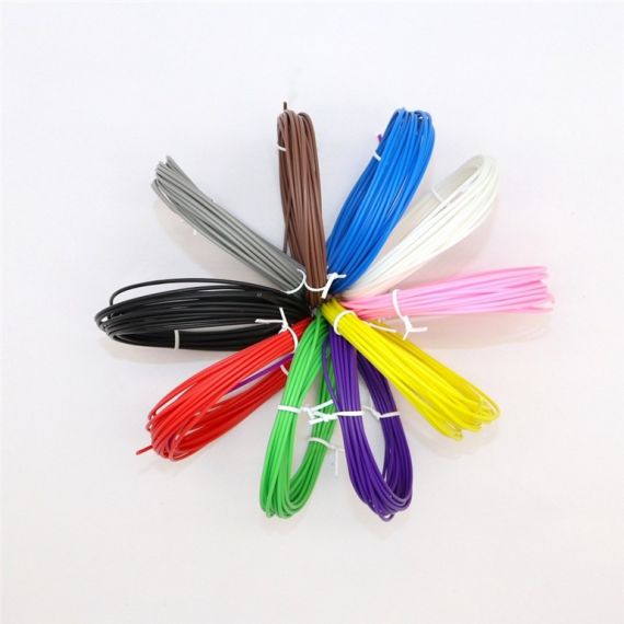 GEMBIRD LOW TEMPERATURE PCL FILAMENT SET FOR 3D PEN, 10 COLORS, 0.15 KG, 1.75 MM