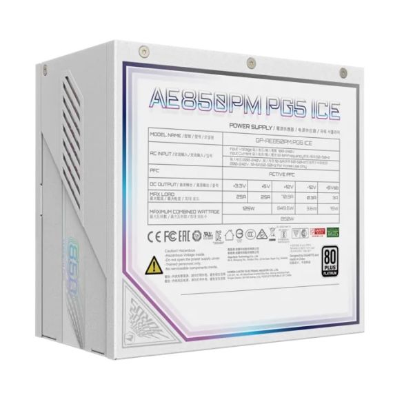 PSU GIGABYTE AORUS ELITE ”GP-AE850PM PG5 ICE”
