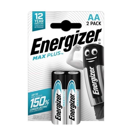 ENERGIZER MAX PLUS 2 X AA ALCALINE BATTERY BLISTER (BLUE)