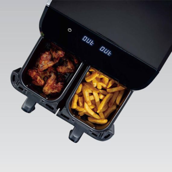 FRITEUZA CU AER CALD AIR FRYER MAESTRO MR-758, 2 X 4.5 L (2000 W)