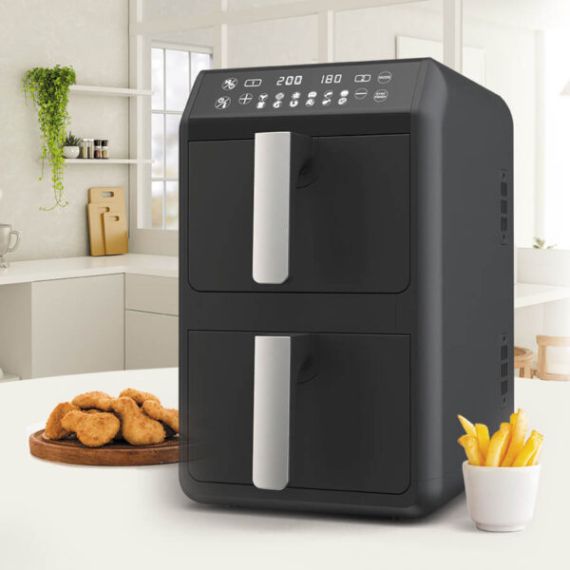 FRITEUZA CU AER CALD AIR FRYER MAESTRO MR-761, 2 X 5 L (2400 W)