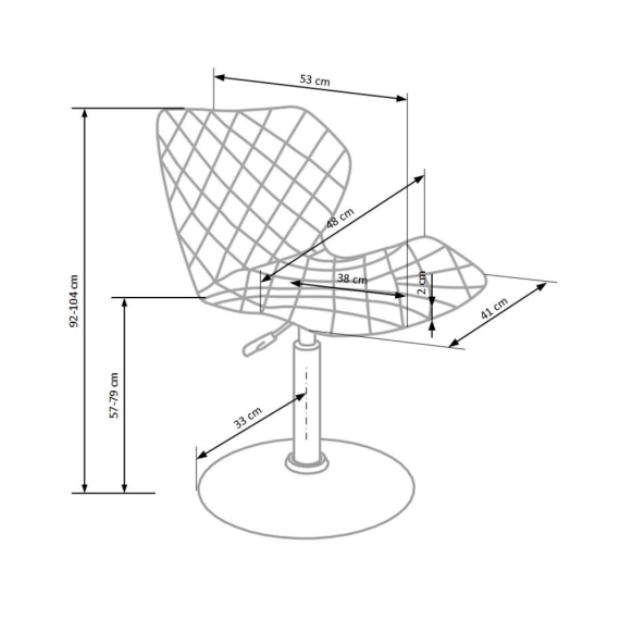 SCAUN BAR MATRIX 2 METAL/PIELE ECOLOGICA/TESATURA NEGRU