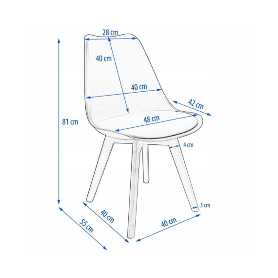 SCAUN OSLO SD-599208 PIELE ECOLOGICA NEGRU