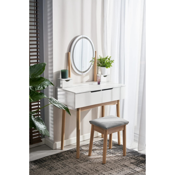 MASA DE TOALETA SCANDI LED CM-920576 CU TABURET