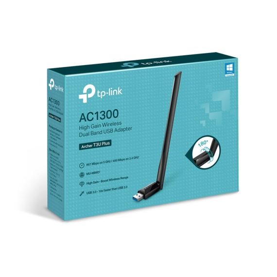USB 3.0 / WI-FI 5 ADAPTER / TP-LINK ARCHER T3U PLUS/  DUAL BAND AC1300