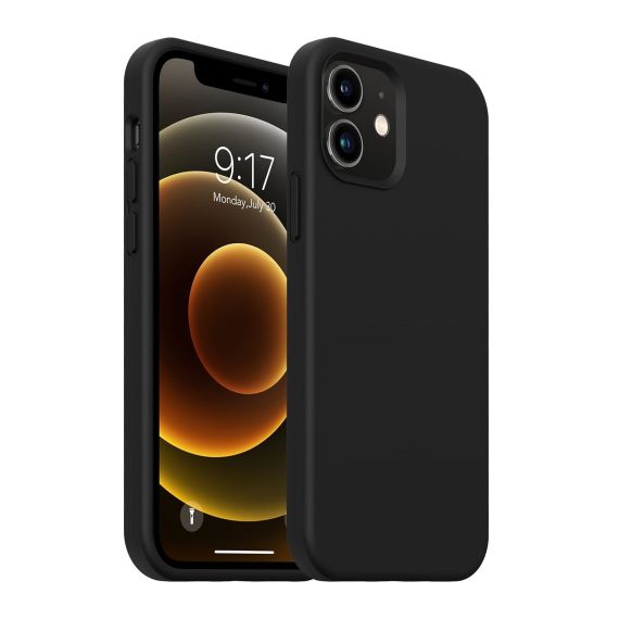 HELMET CASE LIQUID SILICONE IPHONE 12 MINI, BLACK