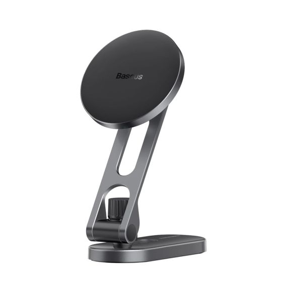 BASEUS CAR MOUNT MAGNETIC PHONE HOLDER T-SPACE SERIES FOLDING METAL, FROST SILVER