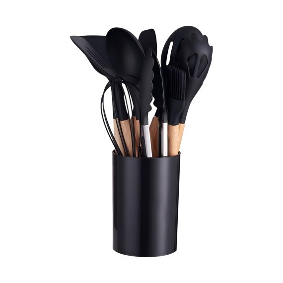 KITCHEN UTENSILS 12 PCS SET (SMALL SIZE), BLACK