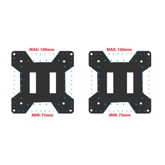 ARM FOR 2 MONITOR 10"-27"  ESPERANZA MACHE ERW020
