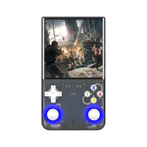GAME CONSOLE R36 ULTRA HANDHELD, 64GB, HIGH PERFORMANCE, BLACK/GREY (GTA SA, GOD OF WAR)