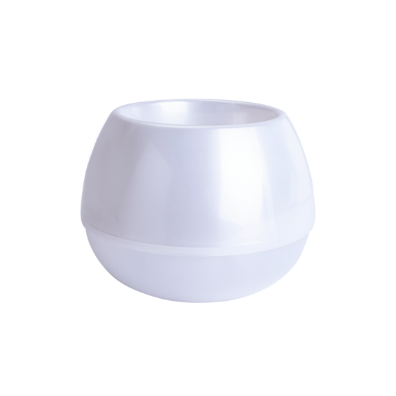 116008 GHIVECI DE FLORI "SPHERE" D10, ALB PERLAT