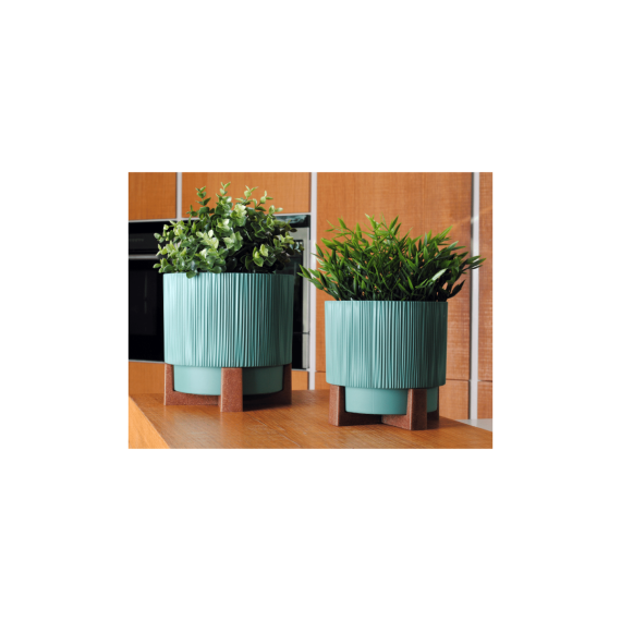 128024 GHIVECI OSLO CU INSERTIE SI SUPORT DECORARTIV D20 CM ALEANA