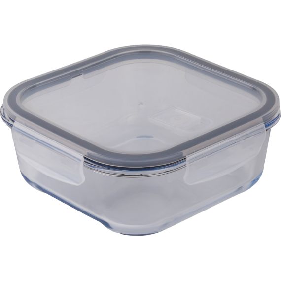 VAS PATRAT PENTRU DEPOZITARE 13 CM X 13 CM (520 CC) CU CAPAC DIN