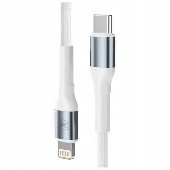 CABLE TYPE-C - LIGHTNING, 9V/2.0A/20W/PD3.0, 1.0M, 3MK N-SERIES WHITE
