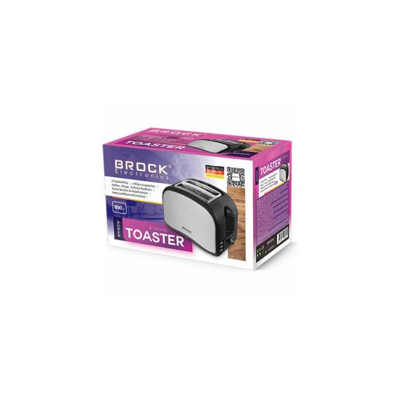 TOASTER BROCK BT 1003 SS, 800W, STAINLESS STEEL, 2 SLOTS, 6