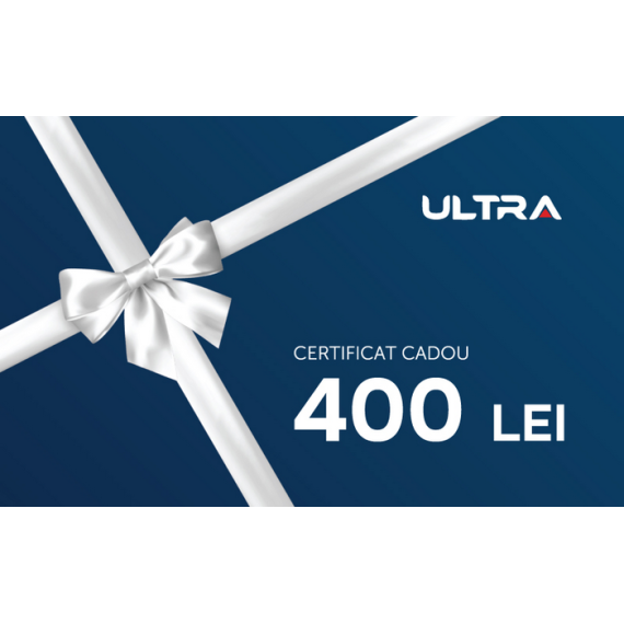 CERTIFICAT CADOU CU VALOAREA  400 LEI | CARD CU BARCODE SI NUMEROTATIE