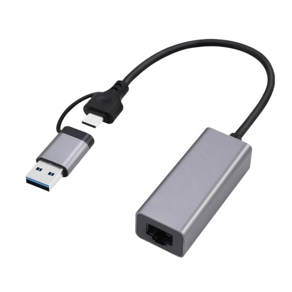 ADAPTER TYPE-C/USB3.0 TO LAN F, CABLEXPERT, LAN: 2.5 GIGABIT, A-USB3AC-LAN2G-01
