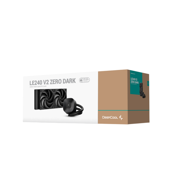 AIO LIQUID COOLING DEEPCOOL "LE240 V2 ZERO DARK" (<24.96DBA, 500-1600RPM,...