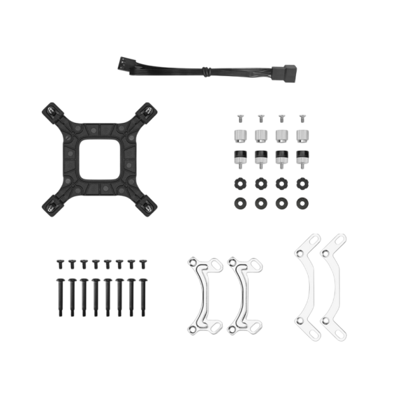 AIO LIQUID COOLING DEEPCOOL "LE240 V2 ZERO DARK" (<24.96DBA, 500-1600RPM,...