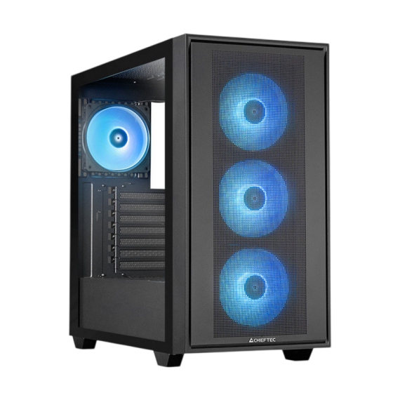 CASE ATX CHIEFTEC HUNTER 3, W/O PSU, 0.7MM, 4X120MM ARGB FANS, ARGB HUB,...