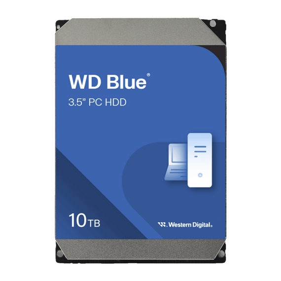 3.5" HDD 10.0TB-SATA-512MB   WESTERN DIGITAL "BLUE (WD100EAGZ)", PC DESKTOP,...