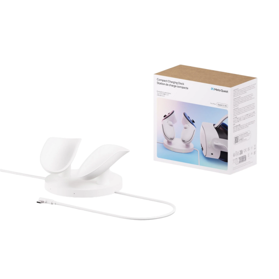 META QUEST 3 & 3S - COMPACT CHARGING DOCK (VR), WHITE