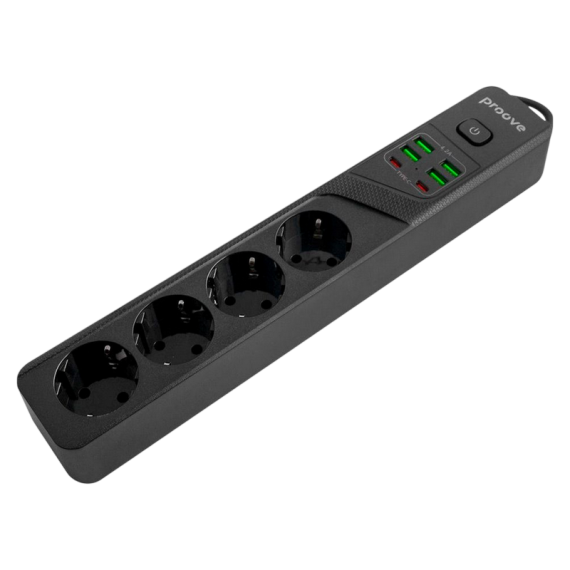 PRELUNGITOR POWER STRIP PROOVE P-04 (4USB+ 2TYPEC) 2M,BLACK