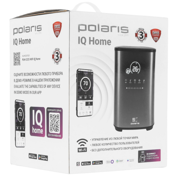 AIR HUMIDIFIER POLARIS PUH 0205 WIFI, GRAPHITE